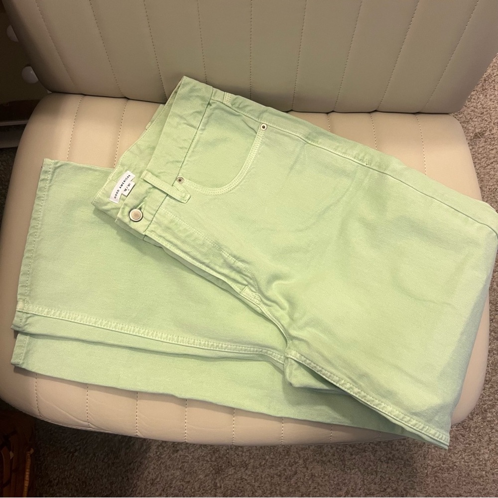 Good American Light Green Denim Jeans (LIKE NEW)